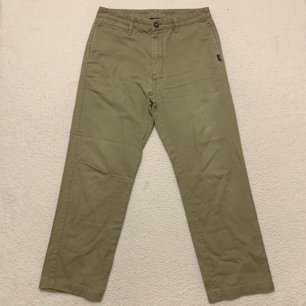Thrills Co Byron Bay Chino Pants Mens 32x28 Straight Leg Australia-Made Green